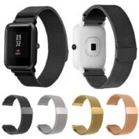 Pulsos Milanese Para Amazfit BIP GTS GTR o Smartwatch 20mm Acero Colores