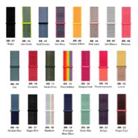 Pulsos En Nylon Loop Para Smartwatch Samsung 20mm 22mm Colores — Tamaño: 20MM, Color: Negro Rojo