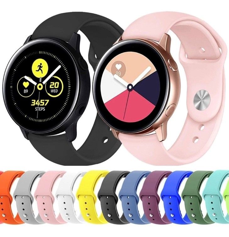Pulsos En Silicona Para Smartwatch Samsung 20mm 22mm Colores