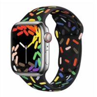 Pulsos Confetti Para Apple Watch Todas Las Series — Tamaño: 42/44/45/46/49mm, Color: Black Party