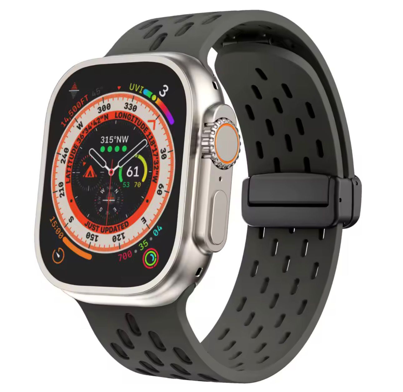 Pulsos Carrera Sports Para Apple Watch Todas Las Series — Tamaño: 38/40/41/42mm, Color: Storm Grey